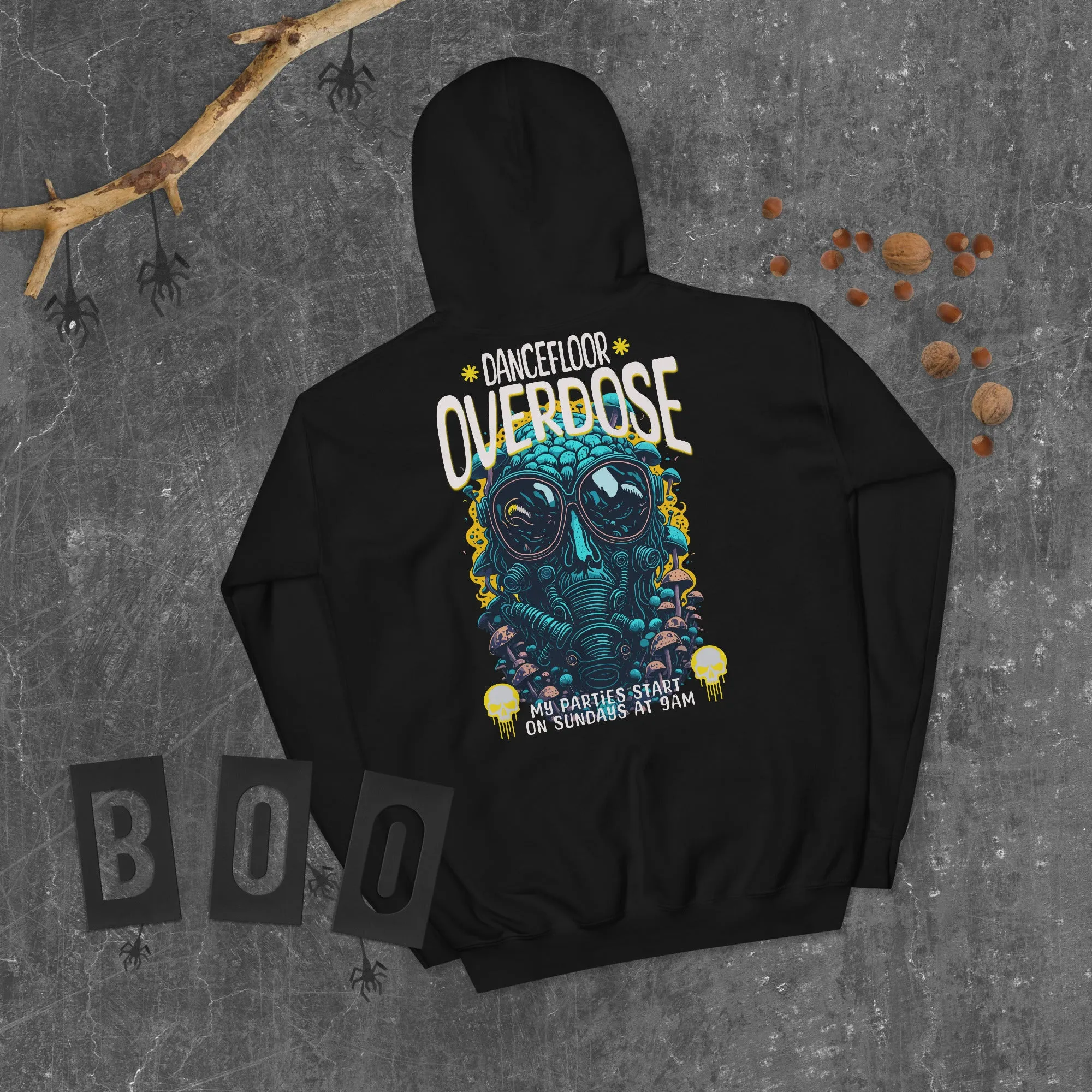 Techno Hoodie | Dancefloor Overdose | Techno Fashion Style
