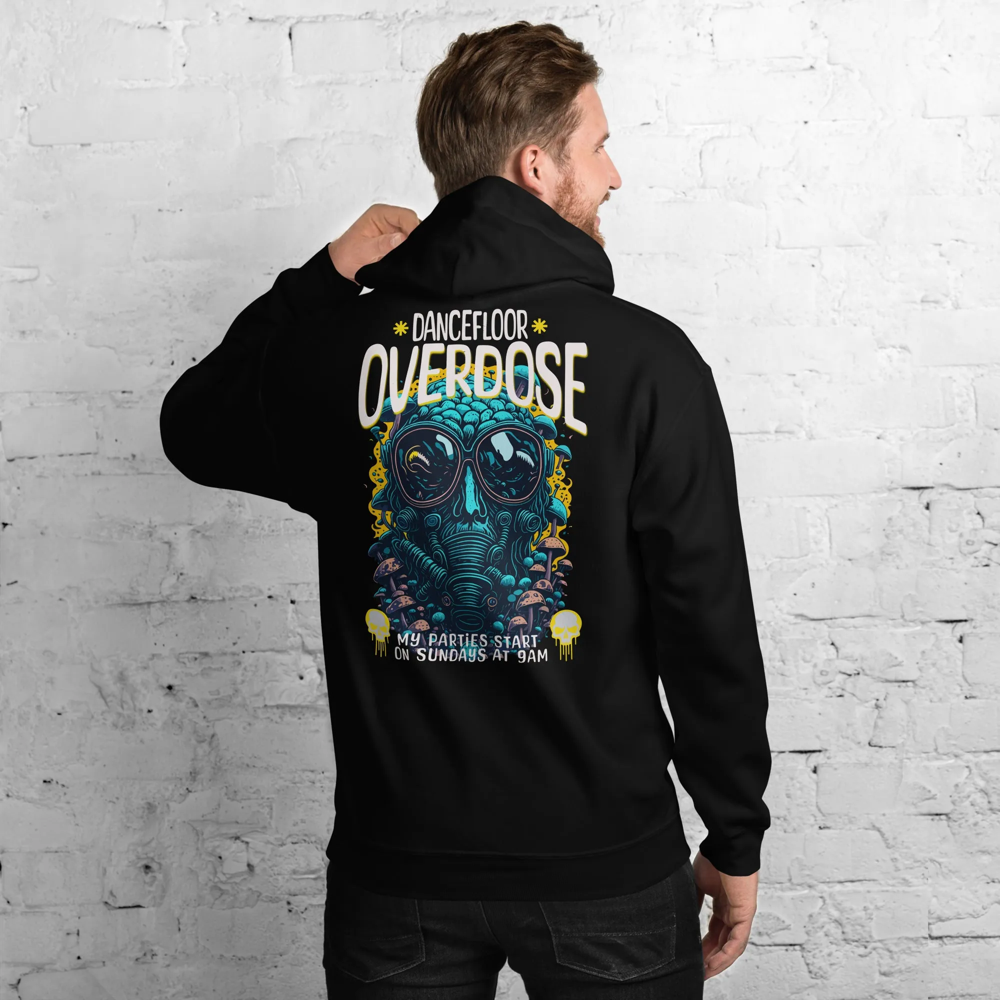 Techno Hoodie | Dancefloor Overdose | Techno Fashion Style