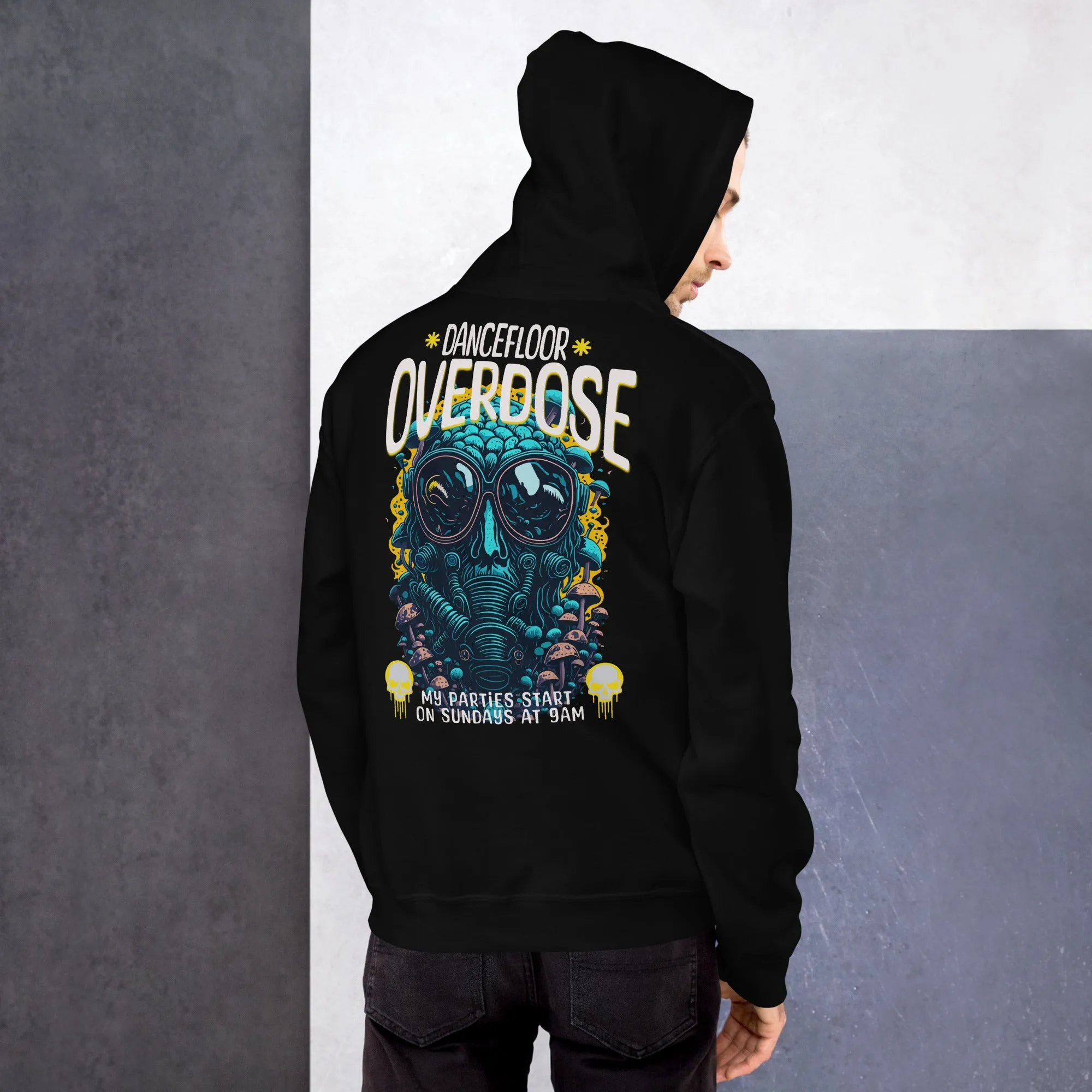 Techno Hoodie | Dancefloor Overdose | Techno Fashion Style
