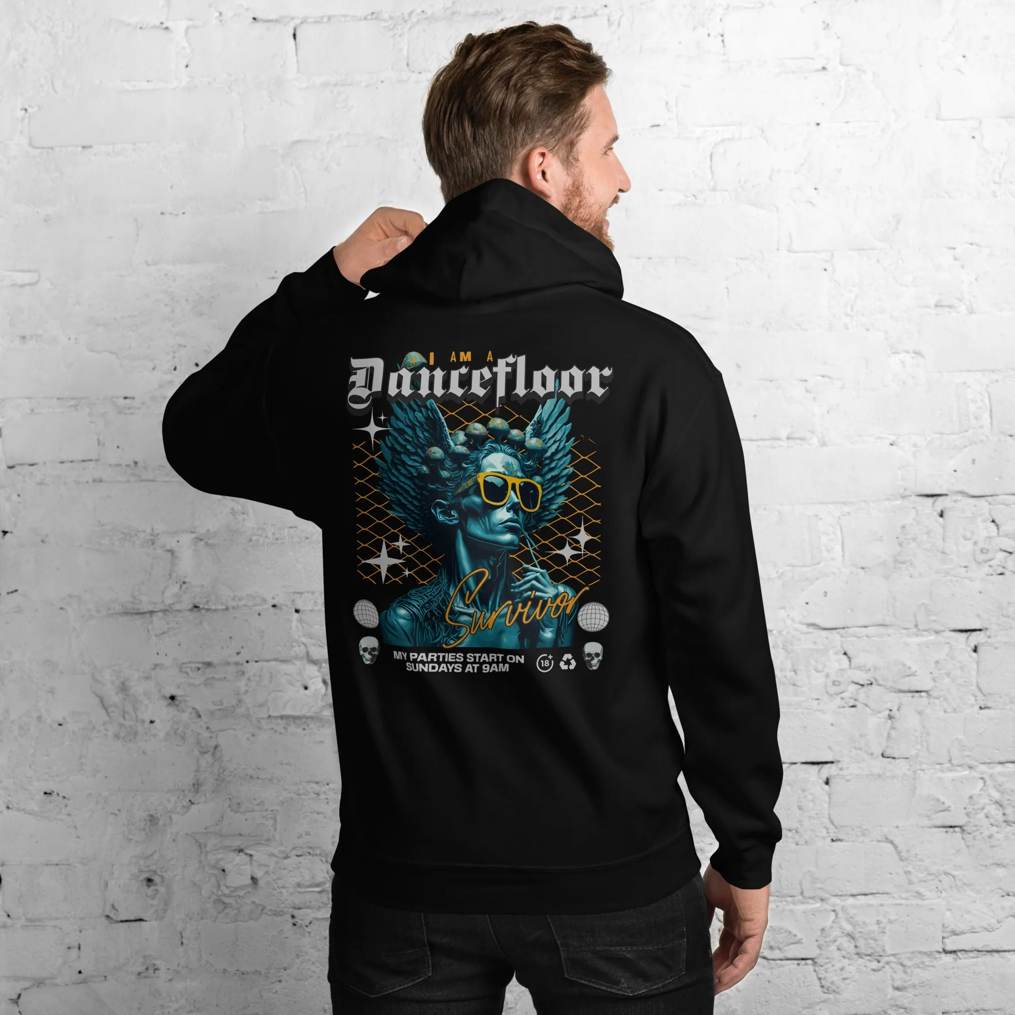 Techno Hoodie | Techno Angel | Dancefloor Survivor