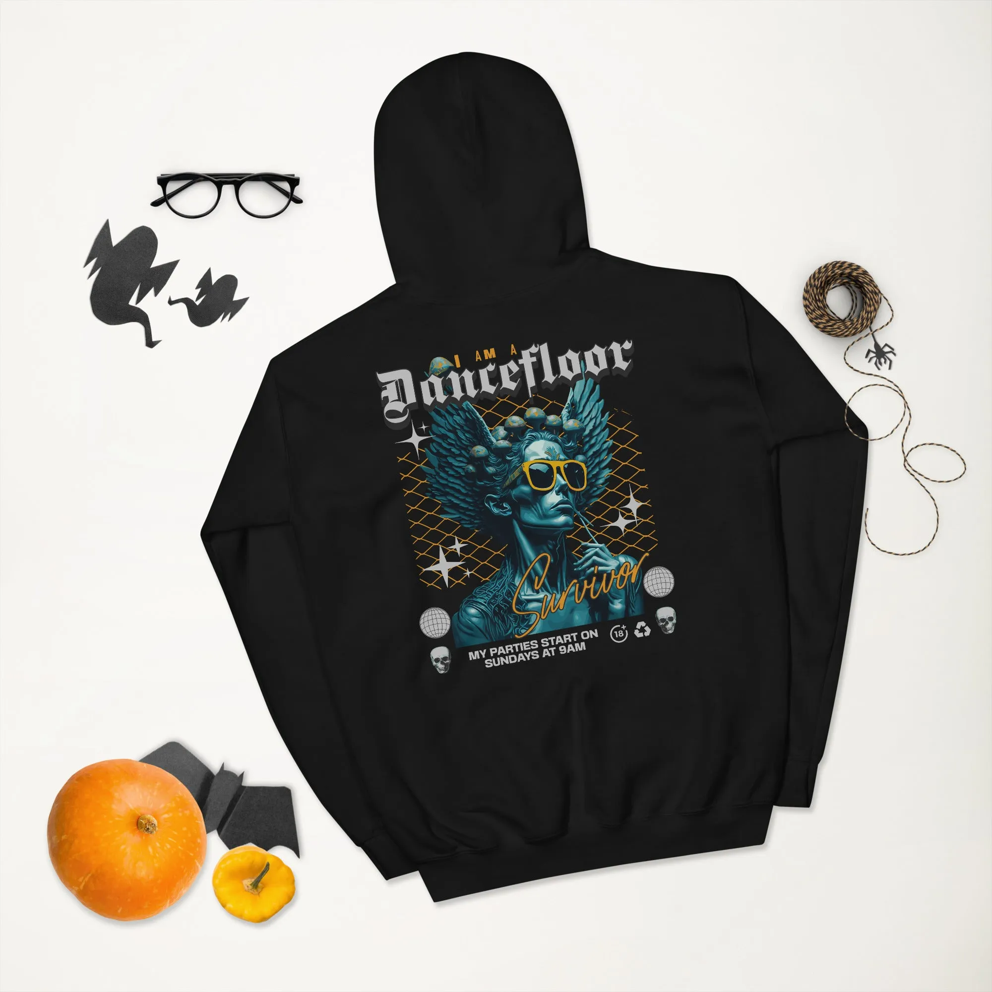 Techno Hoodie | Techno Angel | Dancefloor Survivor