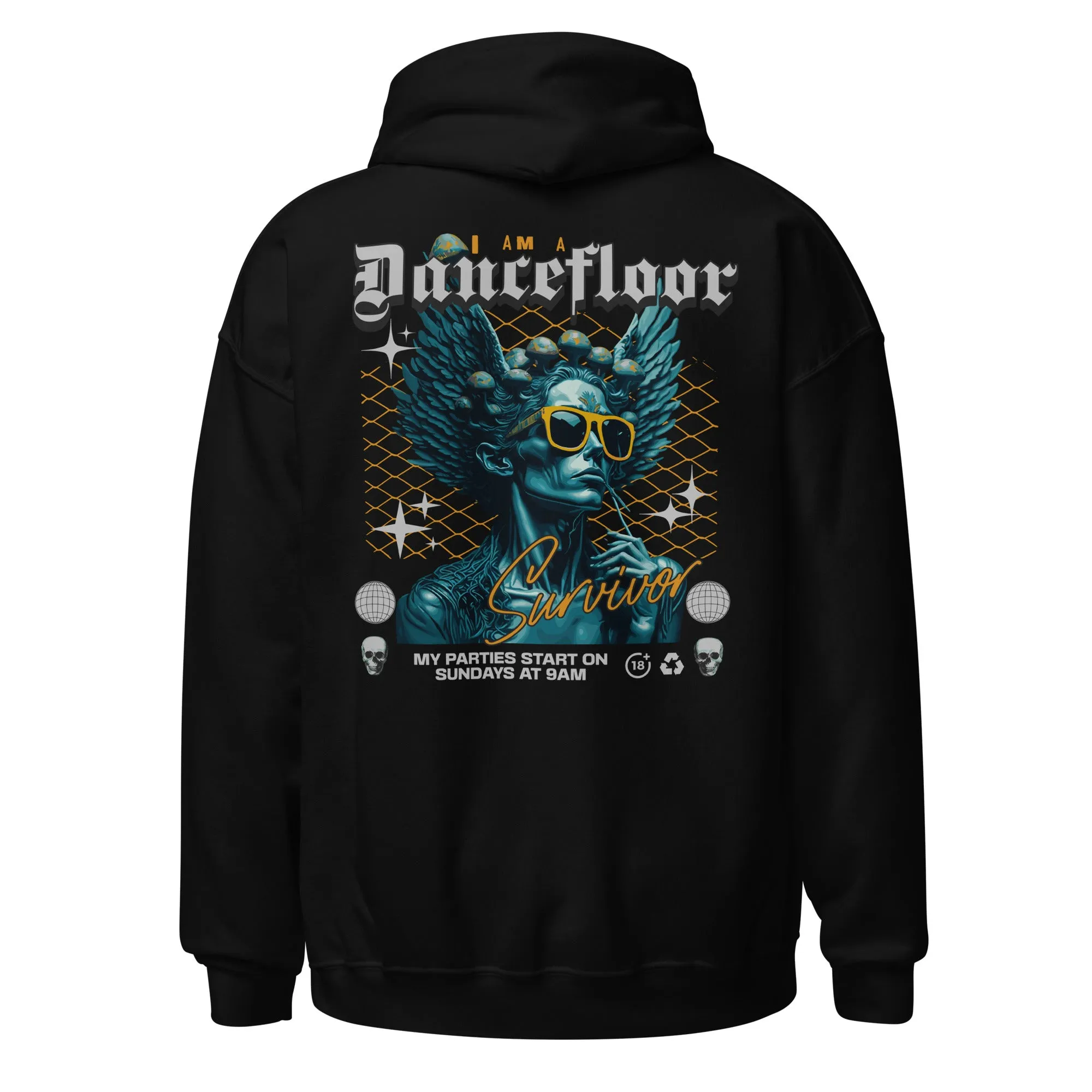 Techno Hoodie | Techno Angel | Dancefloor Survivor