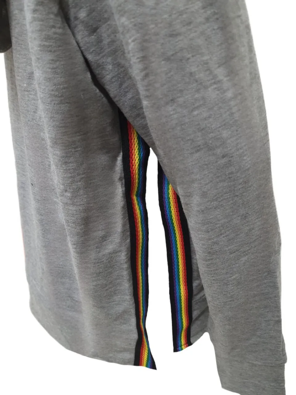 TEREZ Girl's Grey Heather Charcoal French Terry Hoodie #12298132 14 Years NWT