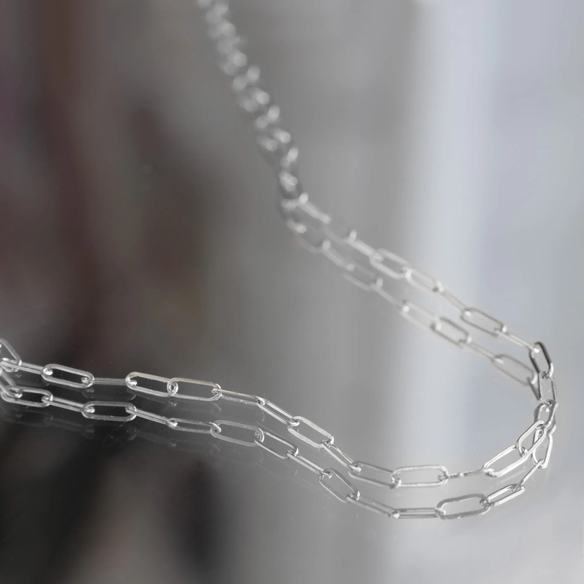 The Drawn Cable Link Chain Necklace | 14K White Gold