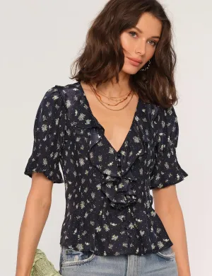 The Eugenia Top by Heartloom - Navy