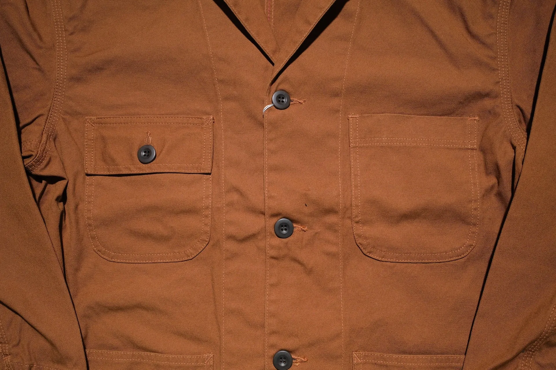 The Flat Head 11oz Duck Canvas Worker Jacket (Brown)