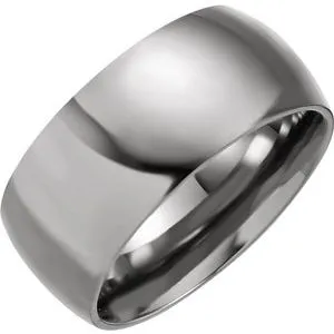 Titanium 10 mm Domed Polished Band Size 8.5