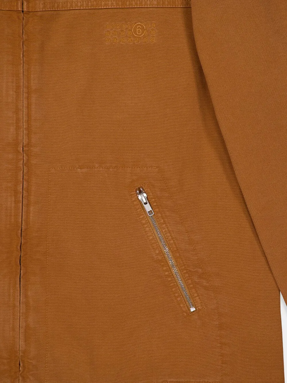 Tobacco Brown Cotton Zipped Sports Jacket