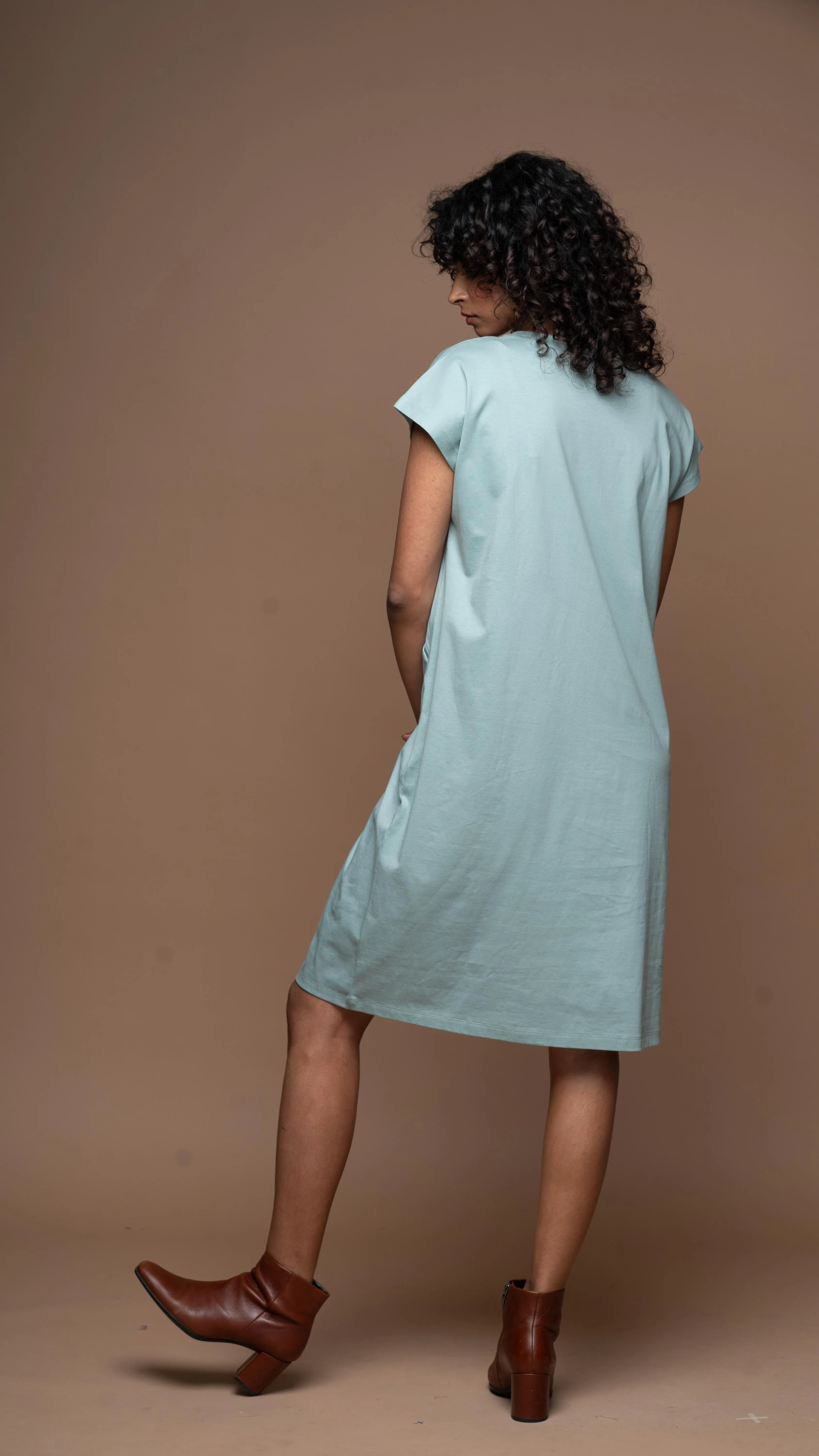 Tri-Cut Comfort Jersey Dress - Sea Green