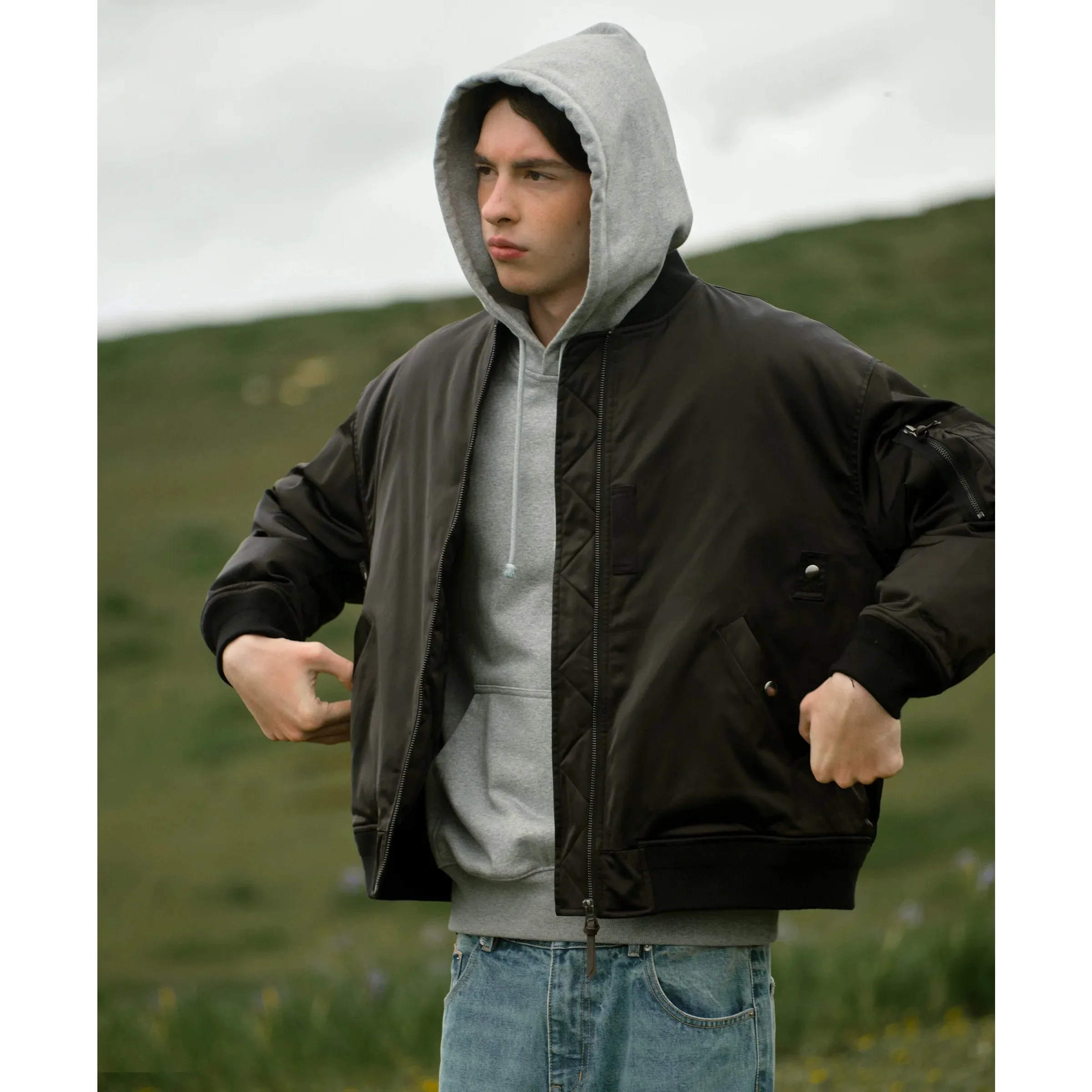 Tricolor Bomber Jacket