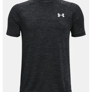 Under Armour Black/White Tech 2.0 S/S Tee - Youth Large