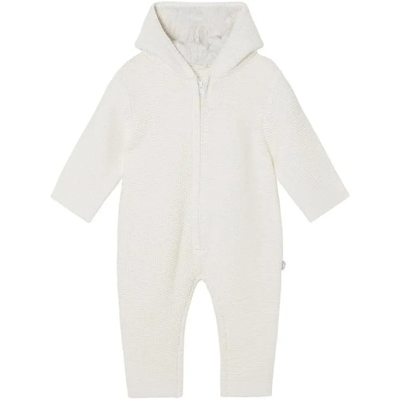 Unisex Baby Knitted Cream Bunny Jumpsuit