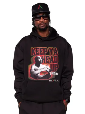 Unisex Tupac x Actively Black Keep Your Head Up Hoodie