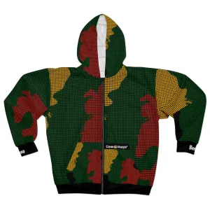 Unisex Zip Hoodie (PANCOL-ARMY-AAF)-  Beno Custom