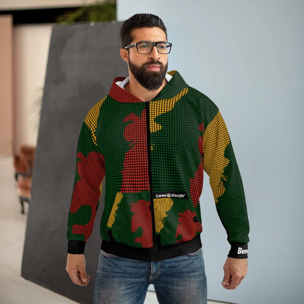 Unisex Zip Hoodie (PANCOL-ARMY-AAF)-  Beno Custom