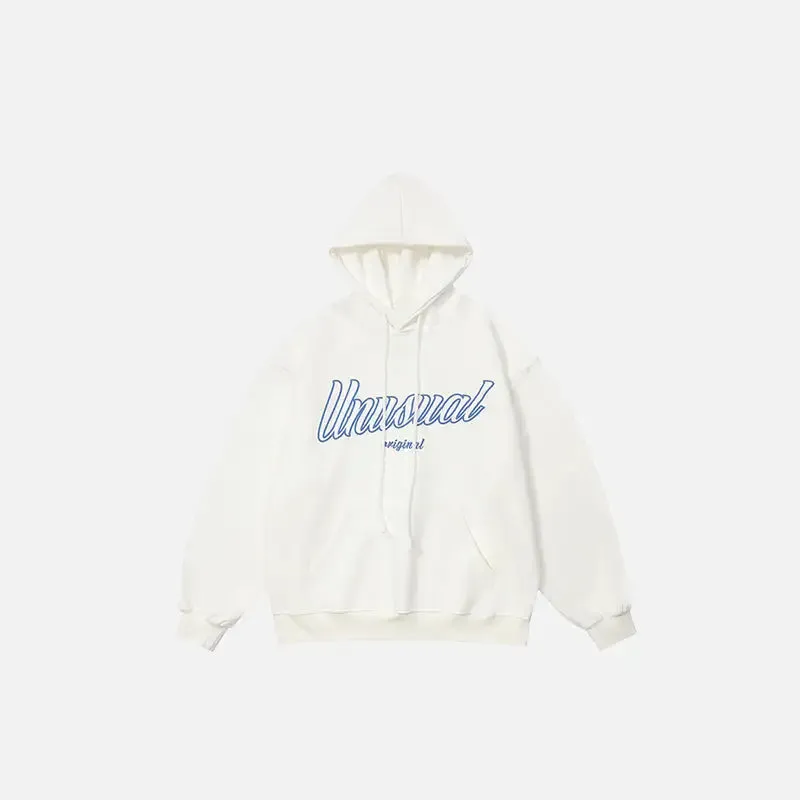 Unusual Y2K Letter Print Hoodie for Stylish Streetwear Collections