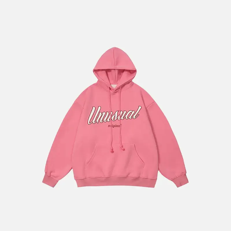 Unusual Y2K Letter Print Hoodie for Stylish Streetwear Collections