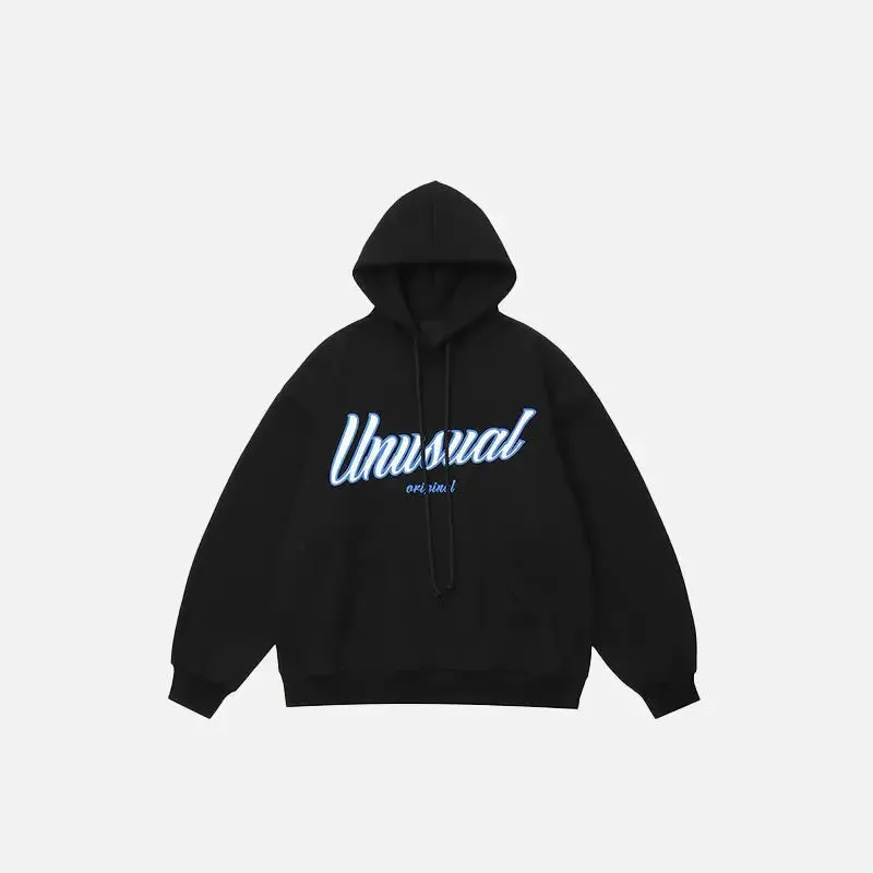 Unusual Y2K Letter Print Hoodie for Stylish Streetwear Collections