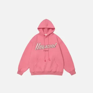 Unusual Y2K Letter Print Hoodie for Stylish Streetwear Collections