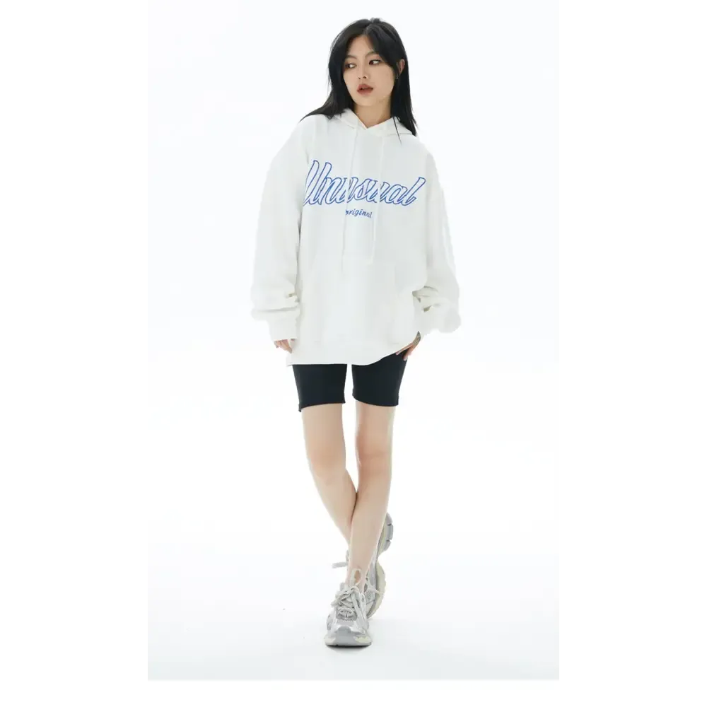 Unusual Y2K Letter Print Hoodie for Stylish Streetwear Collections