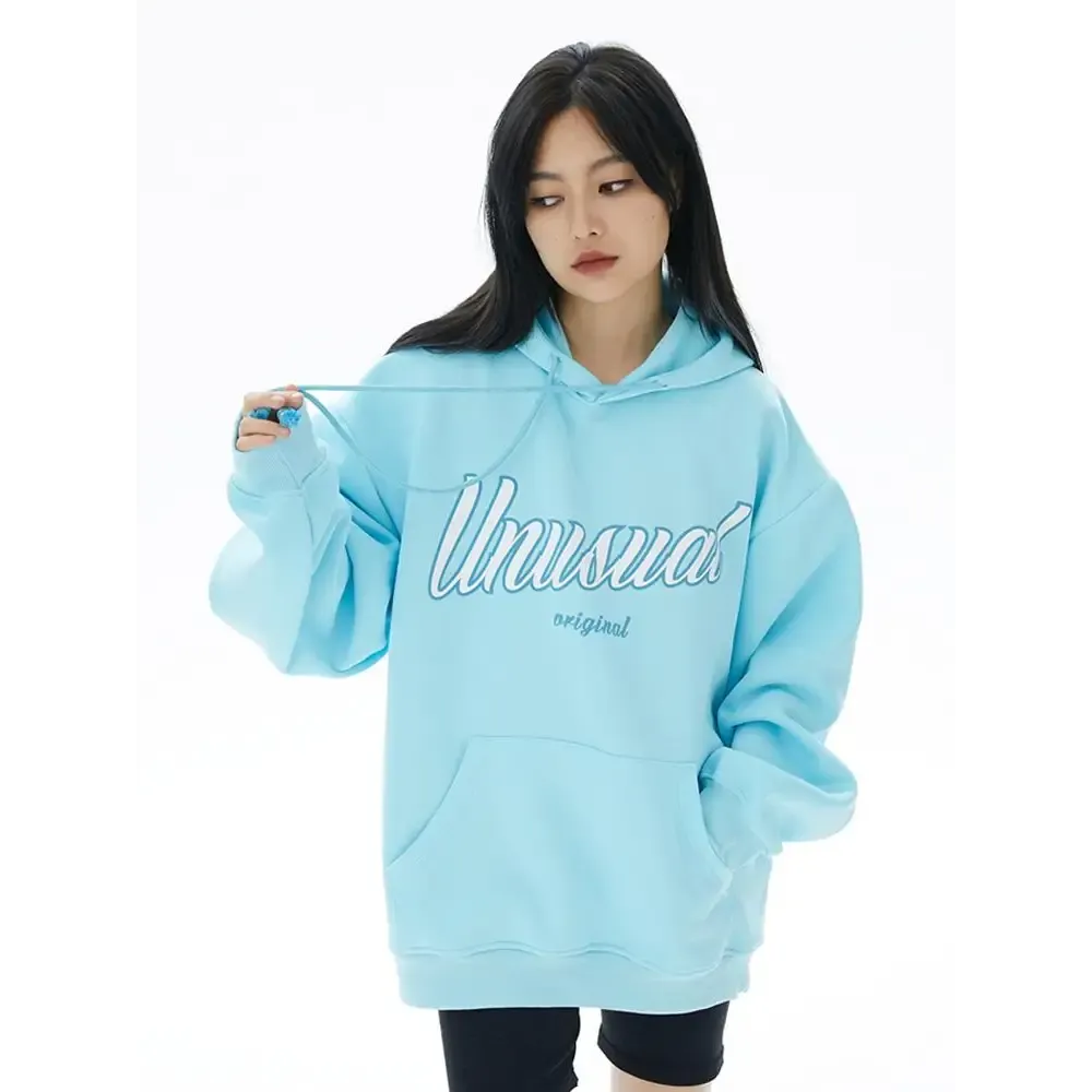 Unusual Y2K Letter Print Hoodie for Stylish Streetwear Collections