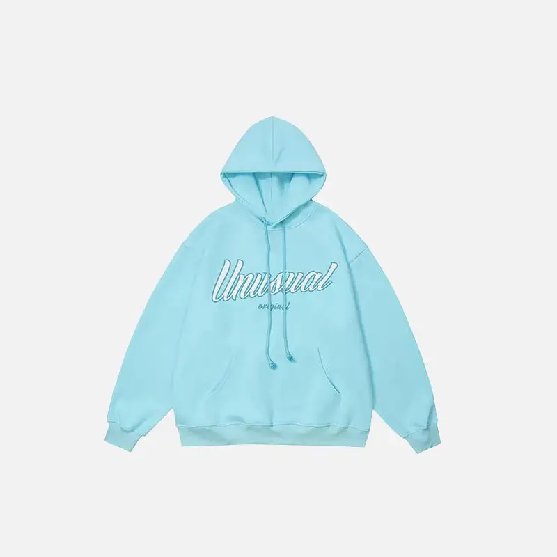 Unusual Y2K Letter Print Hoodie for Stylish Streetwear Collections