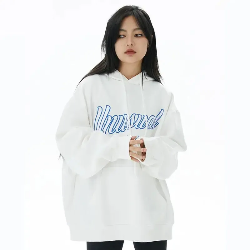 Unusual Y2K Letter Print Hoodie for Stylish Streetwear Collections
