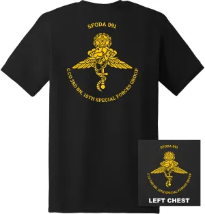 US Army - Special Forces 10th SFG ODA 091 3rd Bn Charlie Co T-Shirt