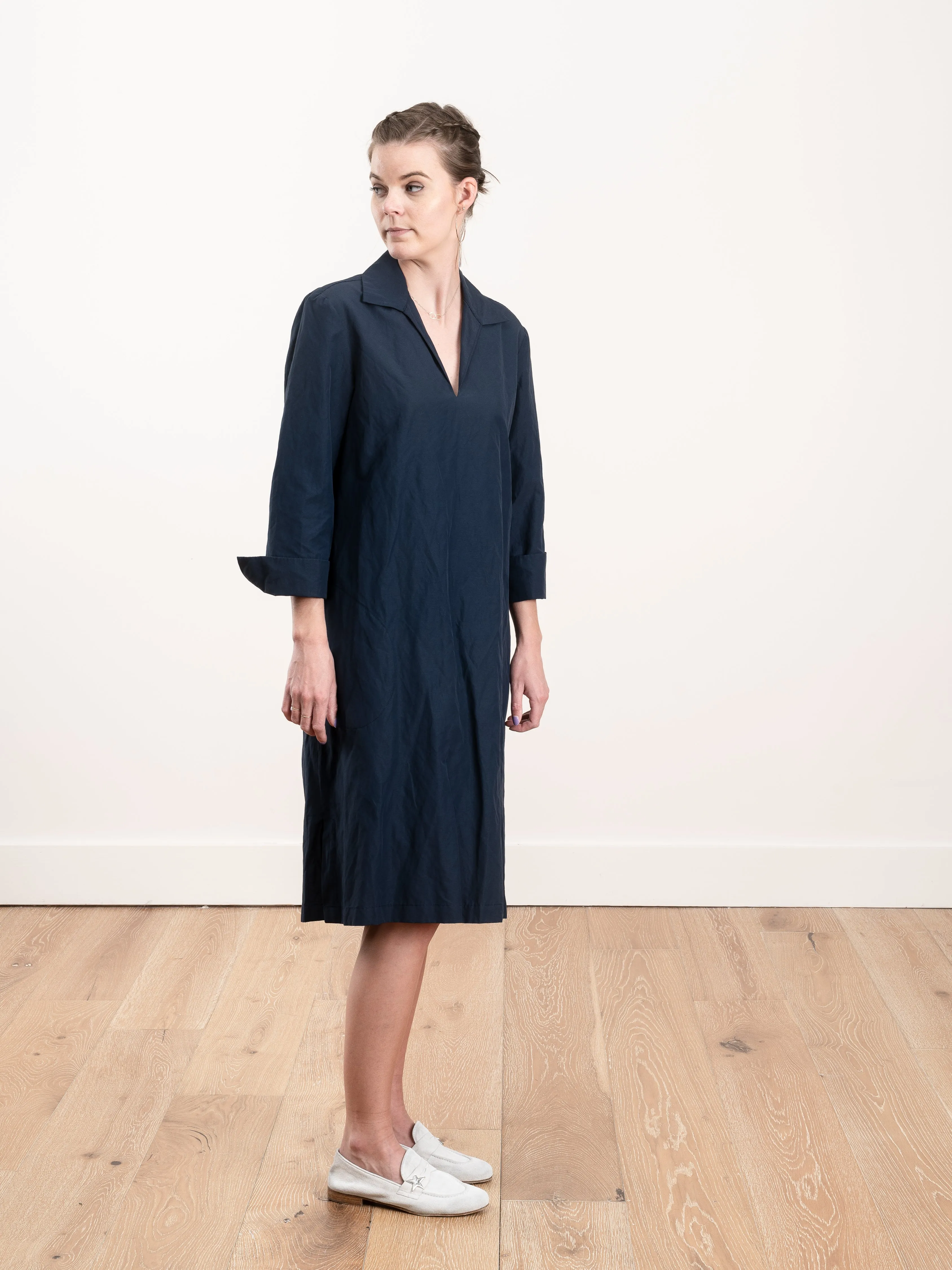 v-neck dress - navy