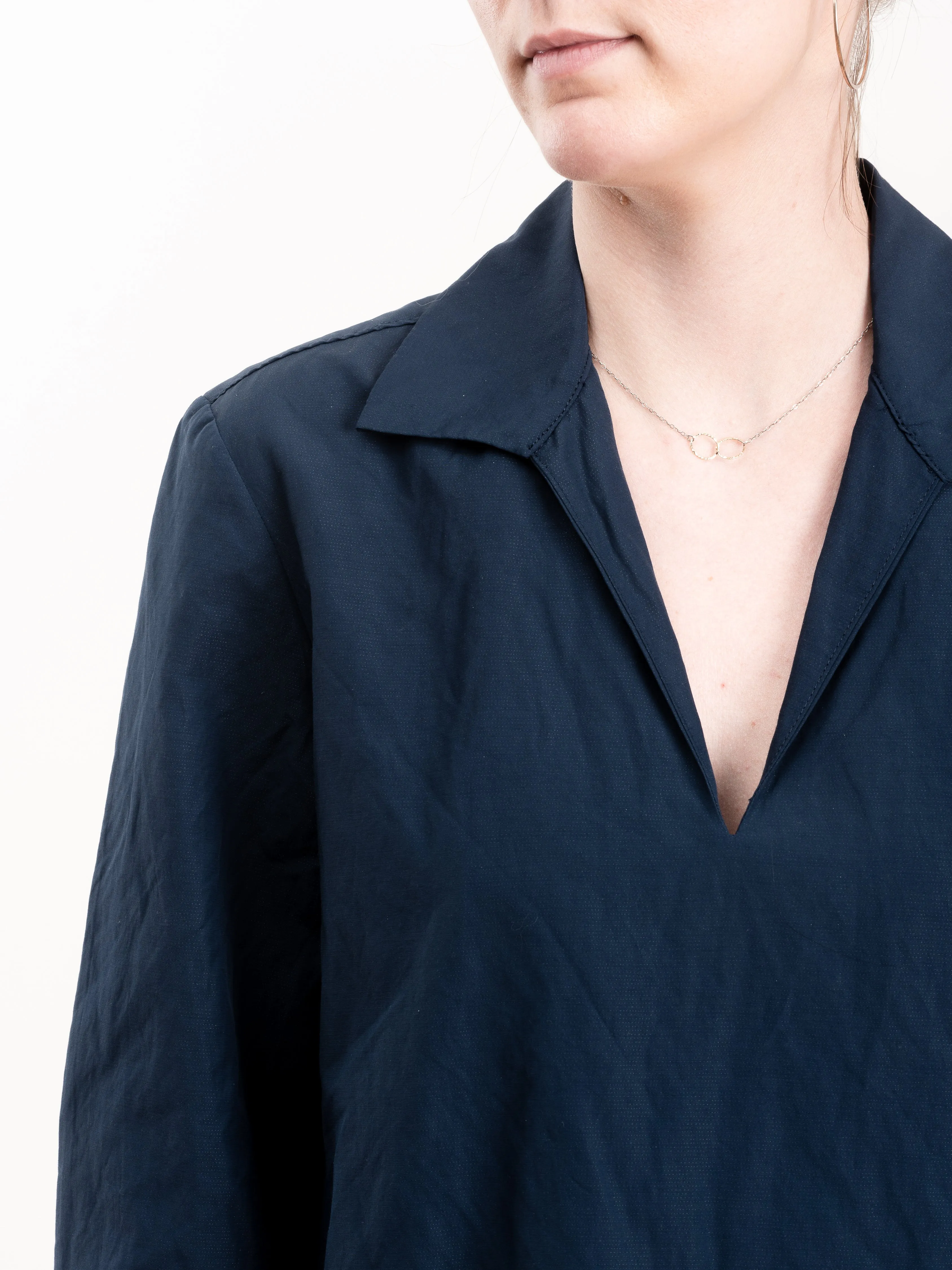 v-neck dress - navy