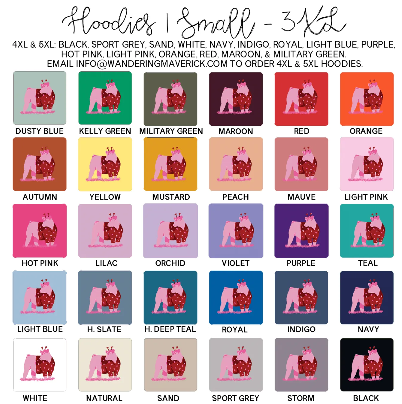 Valentine Sweater Cow Hoodie (S-3XL) Unisex - Multiple Colors!