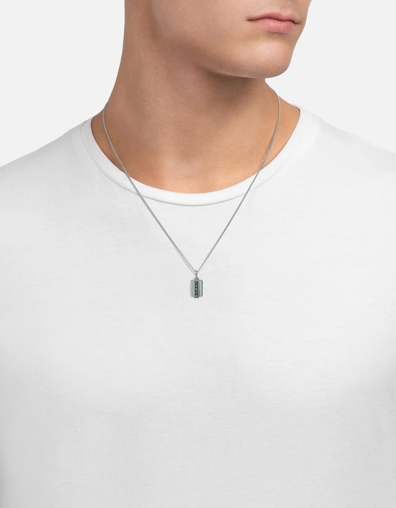 Vertigo Topaz Necklace, Sterling Silver