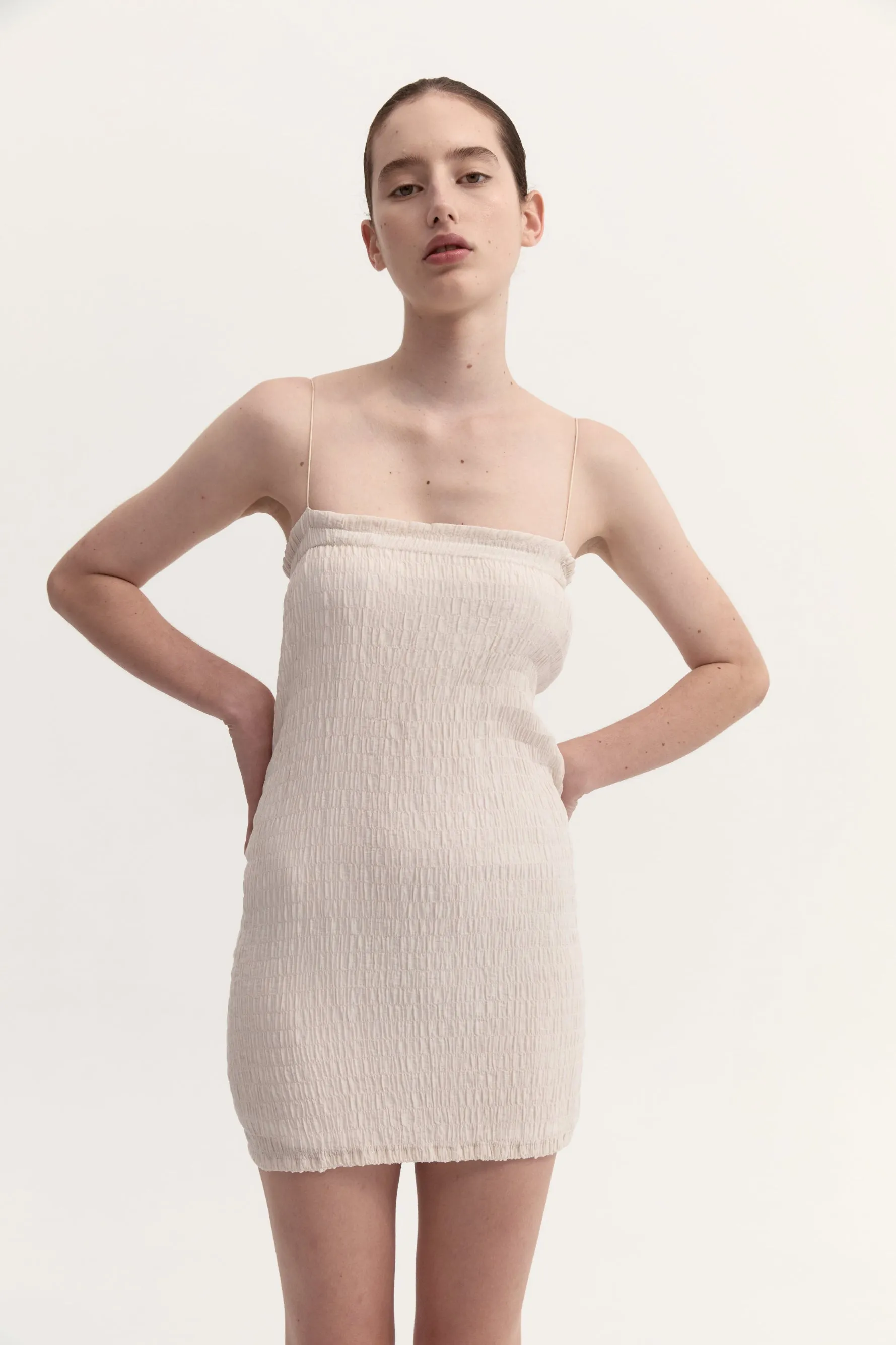 VICTORIA MINI DRESS - CREAM