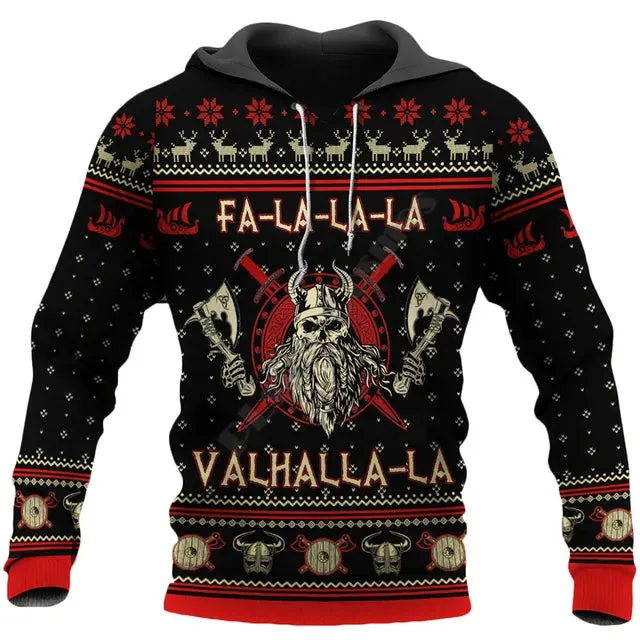 Viking Tattoo 3D Printed Hoodies zipper hoodie women For men Halloween Pullover Christmas Sweatshirts Cosplay Costume 05