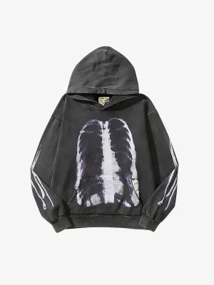 VINTAGE DISTRESSED SKULL HOODIE