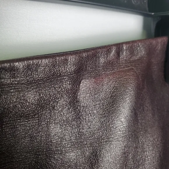 Vintage Nine West Leather Midi Skirt Size 4