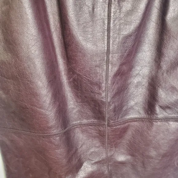 Vintage Nine West Leather Midi Skirt Size 4