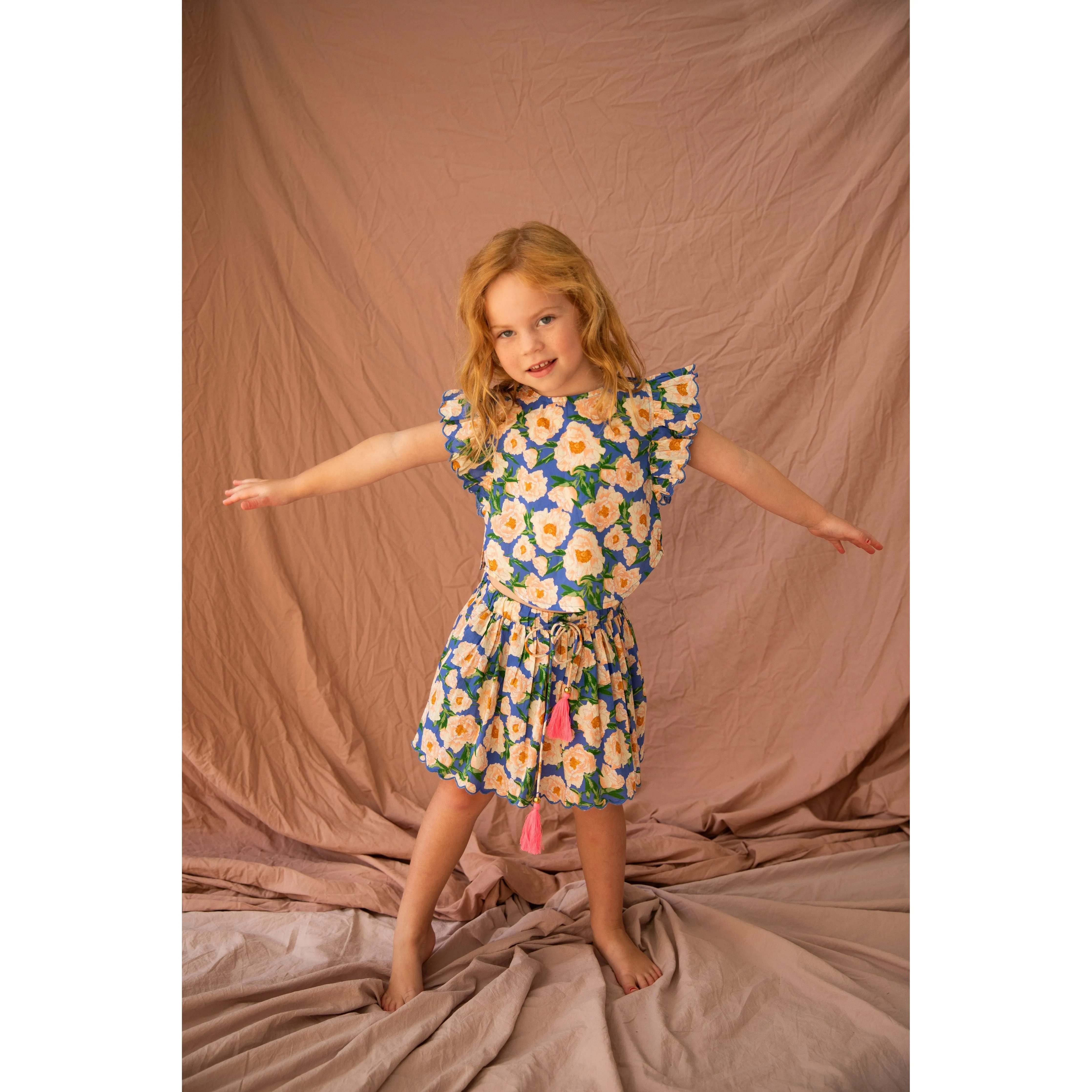 Vivian Top-Soiree Bouquet Bondi Blue