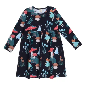 Walkiddy Wonderland Long Sleeve Twirly Dress