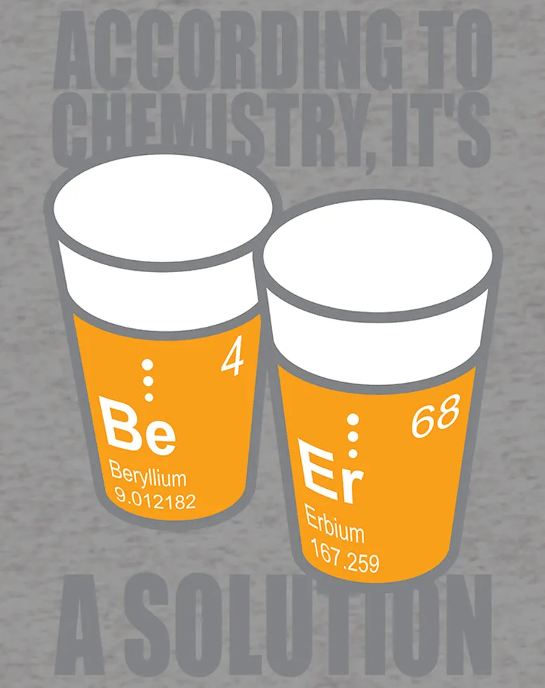 Weird Science Be-Er: It's A Solution Official Women's T-shirt (Heather Grey)