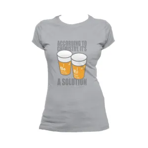 Weird Science Be-Er: It's A Solution Official Women's T-shirt (Heather Grey)