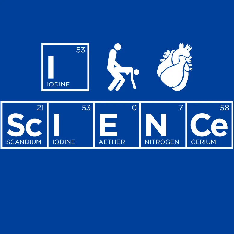 Weird Science I (Stick Figure Anatomical Heart) Science Official Men's T-shirt (Royal Blue)