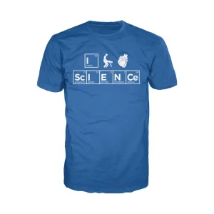 Weird Science I (Stick Figure Anatomical Heart) Science Official Men's T-shirt (Royal Blue)