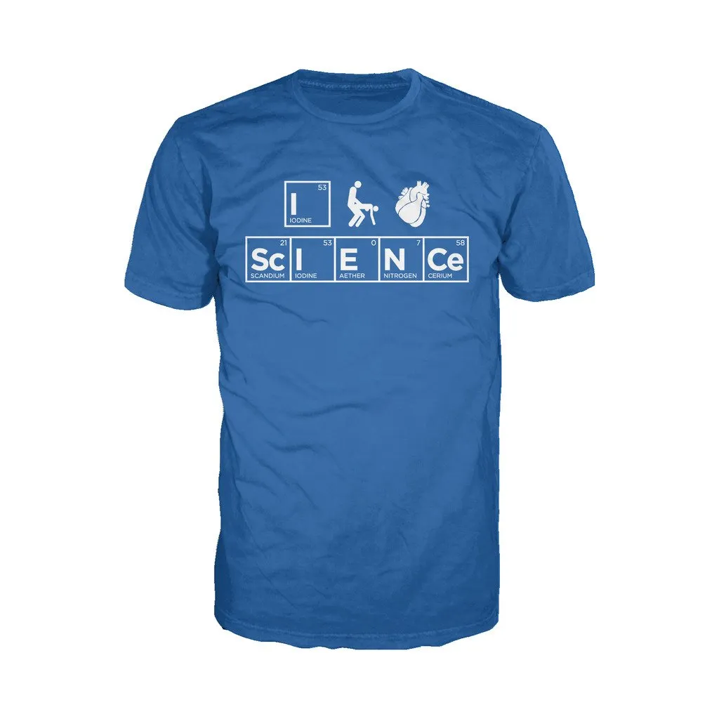 Weird Science I (Stick Figure Anatomical Heart) Science Official Men's T-shirt (Royal Blue)