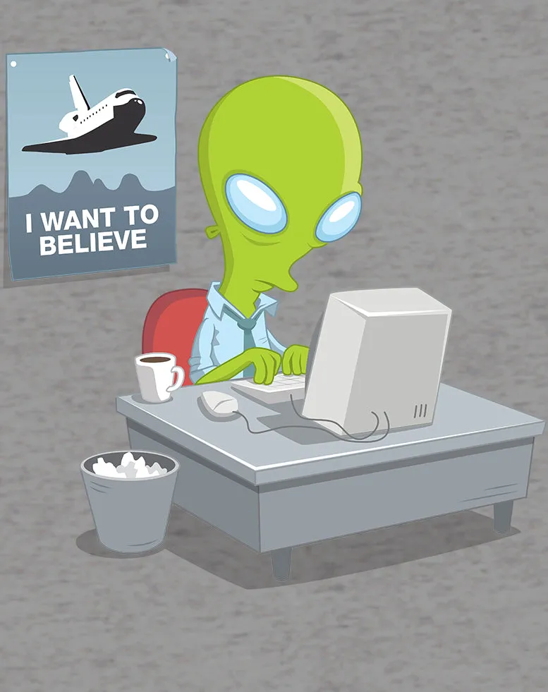 Weird Science I Want To Believe Official Women's T-shirt (Heather Grey)