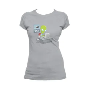 Weird Science I Want To Believe Official Women's T-shirt (Heather Grey)