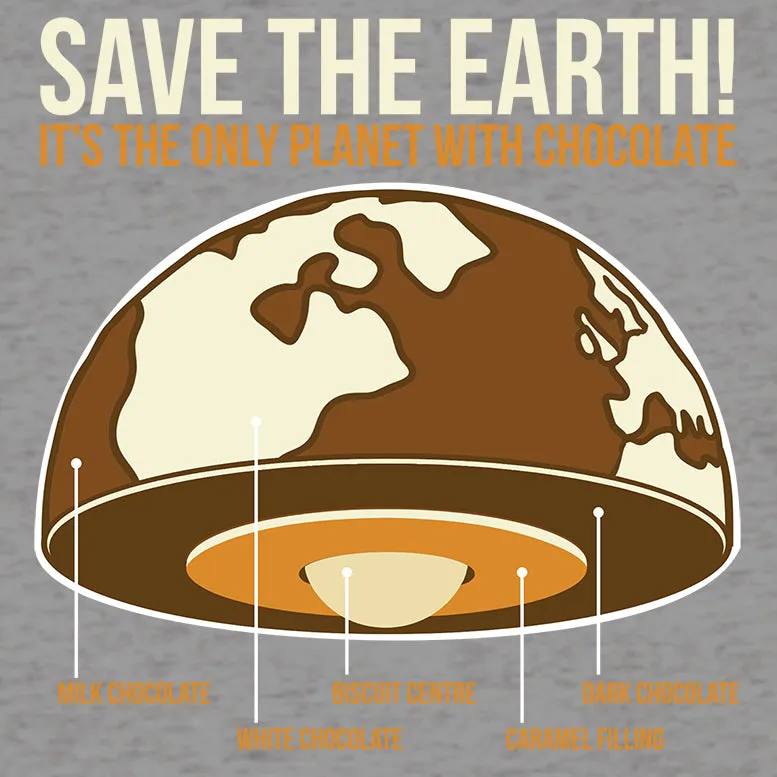 Weird Science Save The Earth - Chocolate Official Men's T-Shirt (Heather Grey)