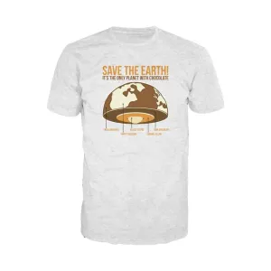 Weird Science Save The Earth - Chocolate Official Men's T-Shirt (Heather Grey)