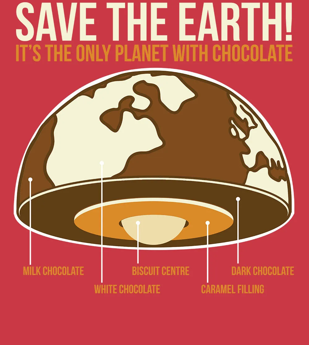 Weird Science Save The Earth - Chocolate Official Men's T-Shirt (Red)