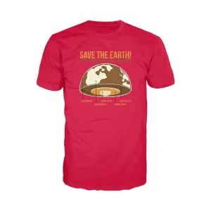 Weird Science Save The Earth - Chocolate Official Men's T-Shirt (Red)